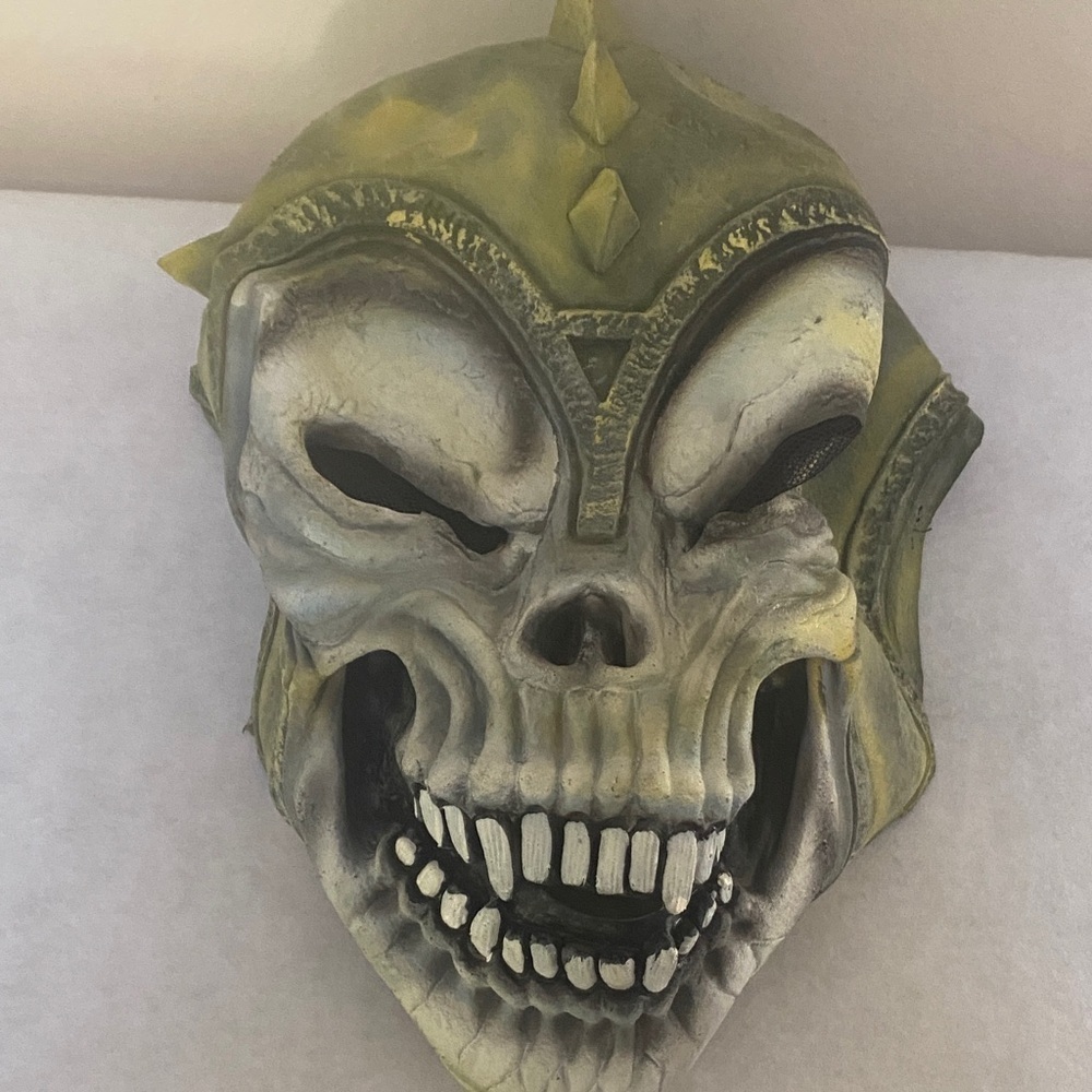 Vintage 1996 Halloween Mask by Rubie's Costume Co. Skull with Spikes